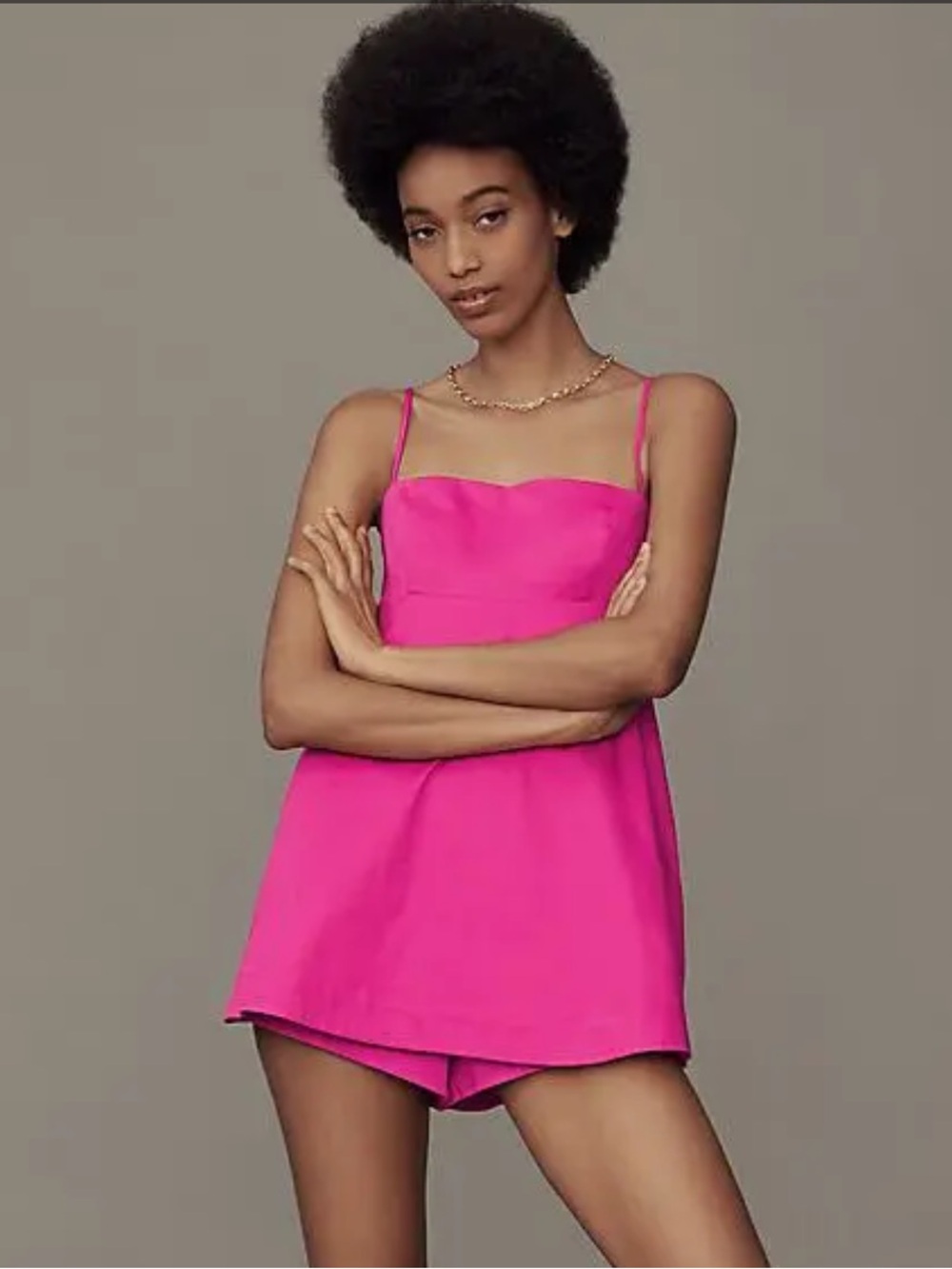 Anthropologie Pink Babydoll Romper Party Dress Like New Size 4